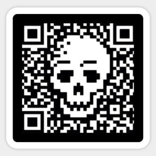 Skull QR code Sticker